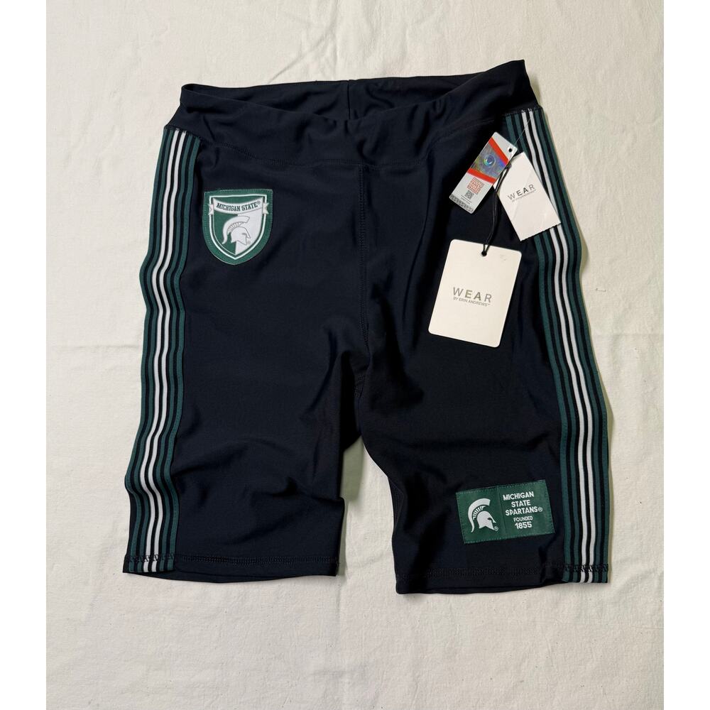 Wear By Erin Andrews Michigan state Spartans Bicycle Shorts Women’s size M NWT